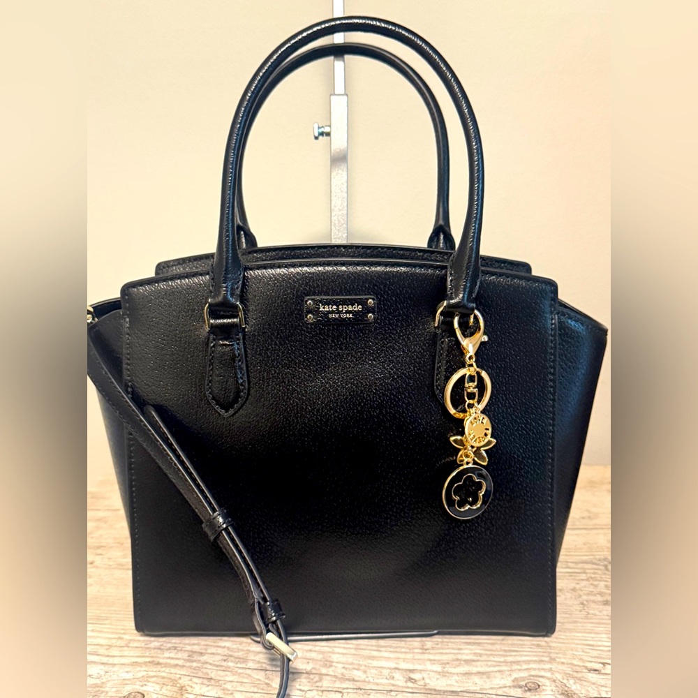 kate spade Black Leather Top-Handle Satchel NWT